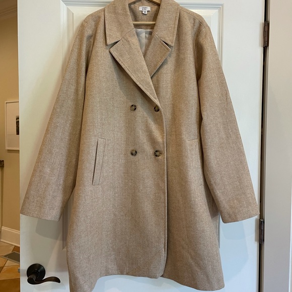 Crown & Ivy Double Breasted Women’s Wool Blend Coat - Picture 2 of 8